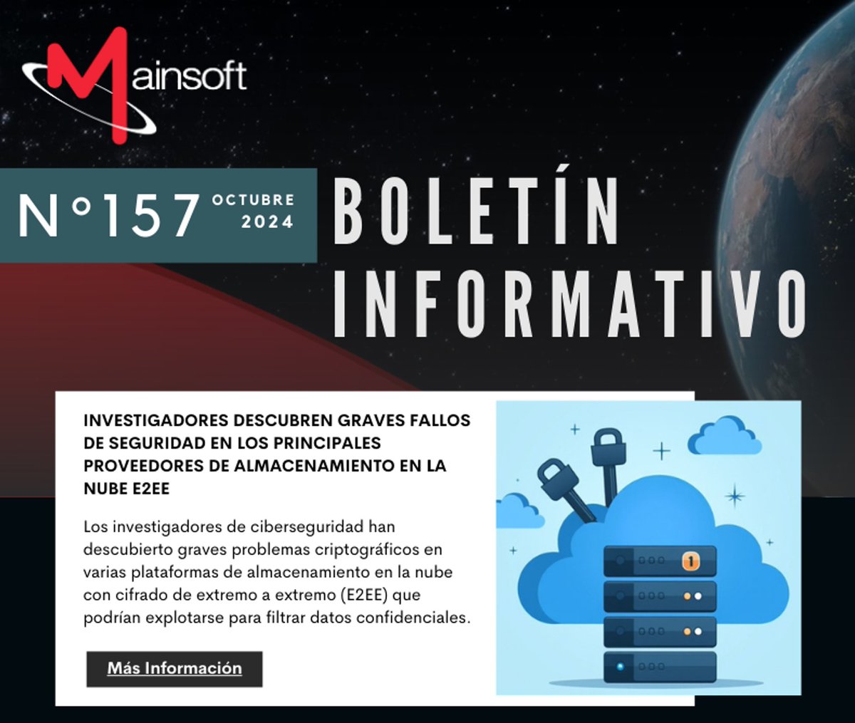 MainsoftPeru's tweet image. ¿Quieres enterarte de este y otros boletines de Ciberseguridad que tenemos para ti? Ingresa a mainsoft.cl/boletines-ti/ y ponte al día con las últimas noticias.