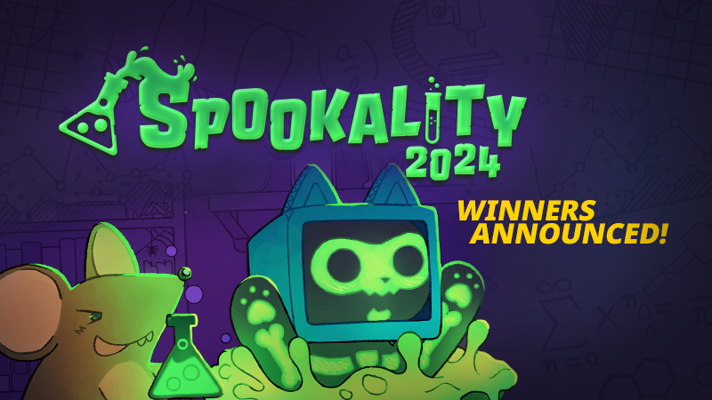 VRChat's tweet photo. Our #Spookality2024 winners are finally here! 

Read our blog post to learn more:
https://t.co/8vUCii1JsP https://t.co/7idyrXkJ9e