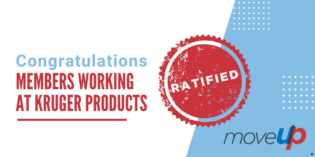 MoveUP (@moveuptogether) on Twitter photo Congratulations to our members working at Kruger Products on ratifying your new collective agreement! #bclab Congratulations to our members working at Kruger Products on ratifying your new collective agreement! #bclab
