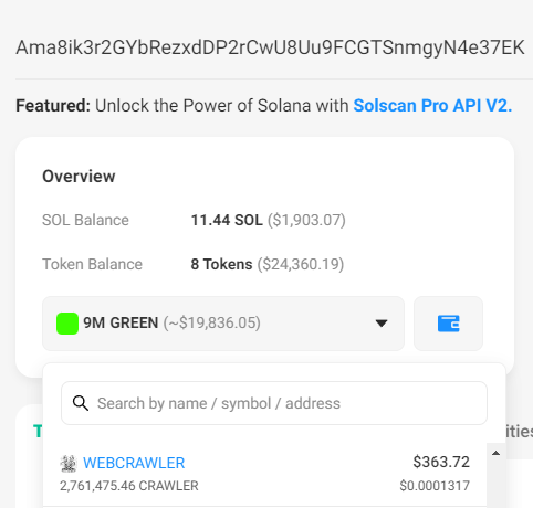 webcrawler_sol's tweet image. Smart holders accumulate $CRAWLER, $slop holders accumulate $CRAWLER, Murad holds $CRAWLER from 3 wallets, moonshot is programmed and inevitable!