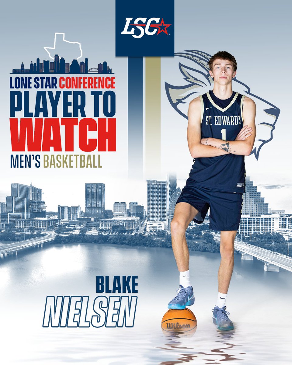 SEUAthletics's tweet photo. 🏀 | @SEUMBasketball ranked No. 5 in @LoneStarConf Preseason Poll. Blake Nielsen selected as a Player to Watch. #FearTheGoat https://t.co/g7BlSEvOvM https://t.co/YwM6XjjW8r