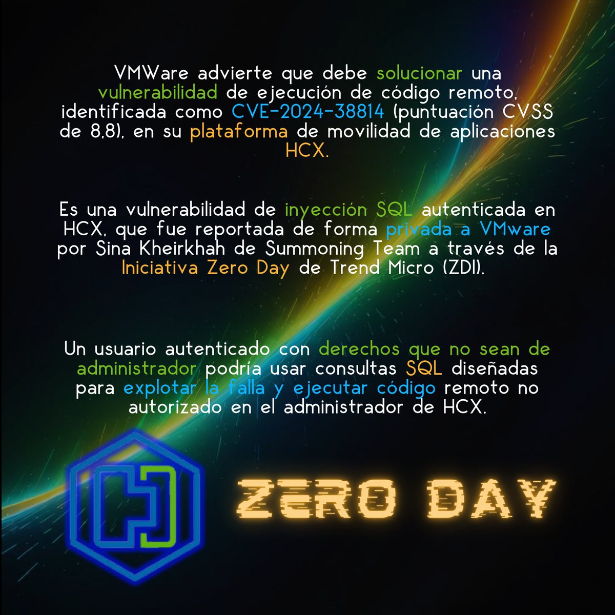 M4nticonsuling's tweet image. VMware corrige una falla de inyección SQL de alta gravedad en HCX que permite a los usuarios no administradores ejecutar código de forma remota en el administrador de HCX 😱💻☣️
#InyecciónSQL #VMware #ZeroDays