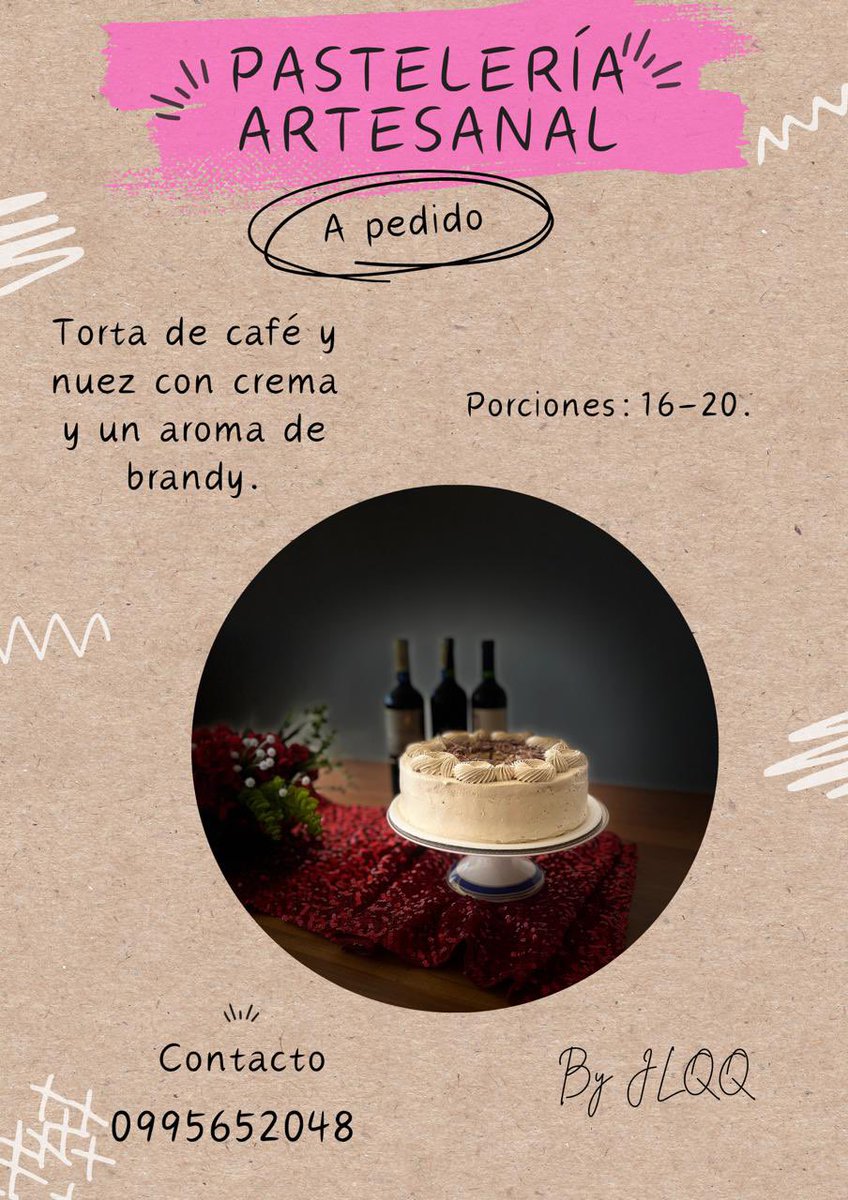 JL_Quinteros's tweet photo. 🎂Les presento mi emprendimiento de 𝗣𝗮𝘀𝘁𝗲𝗹𝗲𝗿𝗶́𝗮 𝗔𝗿𝘁𝗲𝘀𝗮𝗻𝗮𝗹 🍮 
🧁Preparo las mejores tortas:
🍩Mojada de chocolate con amaretto.
😋Red Velvet.
🍏Manzana
🥕Zanahoria.
😋Café.
🥮Cheesecake de mora.
🥮Cheesecake de frutos rojos.
           ☎️0995652048 https://t.co/M7sJgj0ZXs