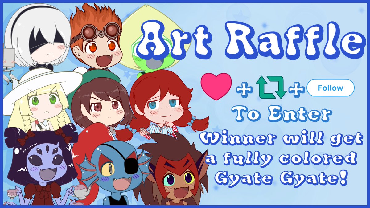Art raffle time! 

Win a custom Gyate Gyate drawing!

To participate, hit Like, Retweet, and make sure to Follow.

Follow CannonCow if you want an additional chance to win.

x.com/cannon_cow

Ends September 31st

#ArtRaffle #raffle #Giveaway #chibi