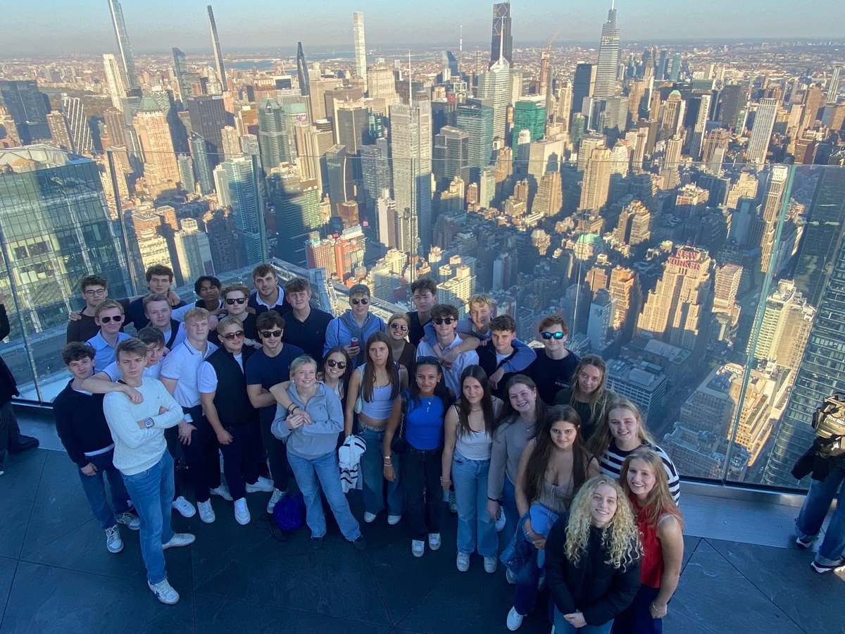 Brilliant day visiting the United Nations, Citibank and The Edge. Now off to Times Square for supper #felstedtrips