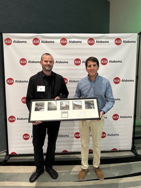 ALConcreteAssoc's tweet image. Matt Hall with Super-Unison Architecture received the ACIA’s ‘Top Block Award’ for his use of concrete block in the design of his personal home in Opelika, Ala. Stay tuned for a more detailed look inside the project.