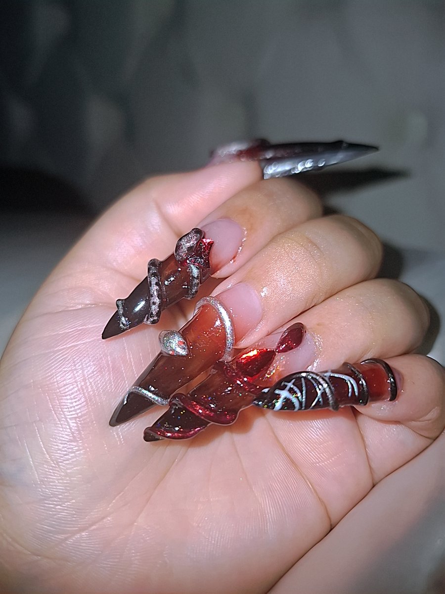 C_Styles1824's tweet photo. Sssslaying with these fierce snake nails! 🐍💅 Red stones add the perfect touch of danger and glamour🔥
Instagram portfolio: https://t.co/VNkjTlt1nx
Facebook page: https://t.co/57y9Hl9Fvv
 
#SnakeNails #RedStoneNails #BoldManicure https://t.co/I4yew5120C