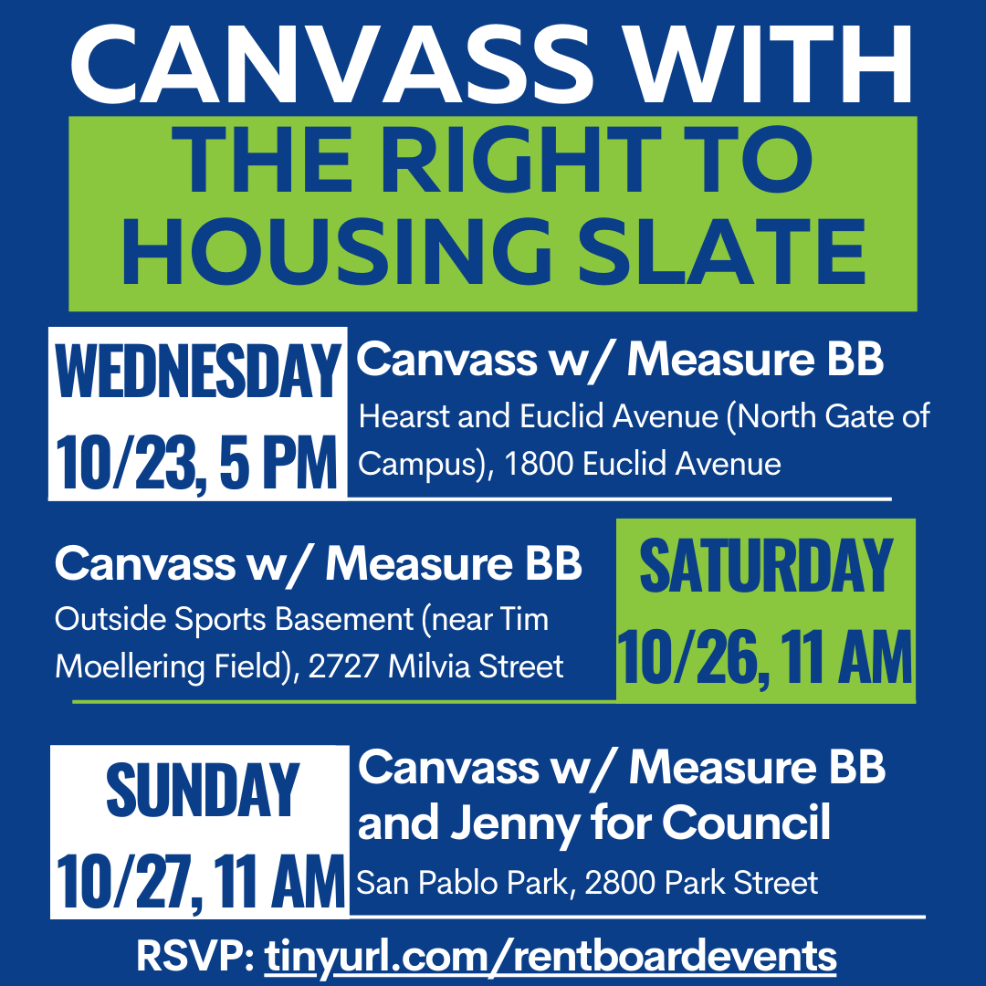 Berkeley Rent Board Right to Housing Slate tweet media