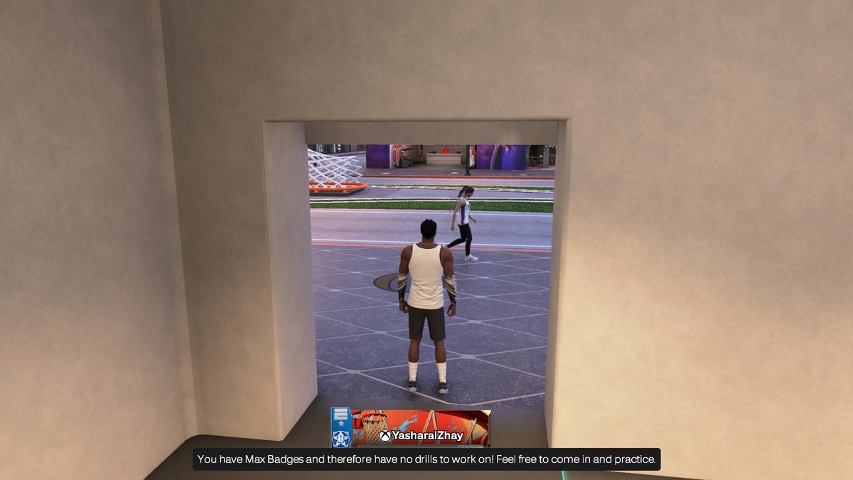 NamedZhay's tweet photo. @Beluba i would like to still be able to do practice drills. MyCourt isn’t the same as this. Wing Gauntlet and Rim Attacker actually really helps https://t.co/32Qbo9nWFw