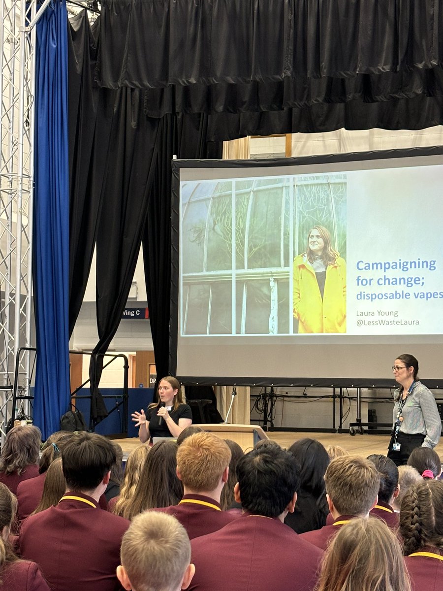 Brilliant assembly with <a href="/LessWasteLaura/">Laura Young</a> and the Eco Committee!! We have lots to discuss with the young people at our next meeting and we all learned a lot! Thanks, Laura! ♻️🌎🗑️