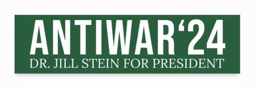 PensiveTM's tweet photo. @tyffehhh @factsandfire We have.
As an #AntiWarVeteran there is only one viable choice for my vote.
Trump is a Zionist
Harris is a Zionist
#Vote4Peace to save innocent lives
#VoteChoice for women’s health
#VoteGreen to save life on Earth
#VoteProgress2025
#SteinWare2024 https://t.co/ttYBmOG4ZQ