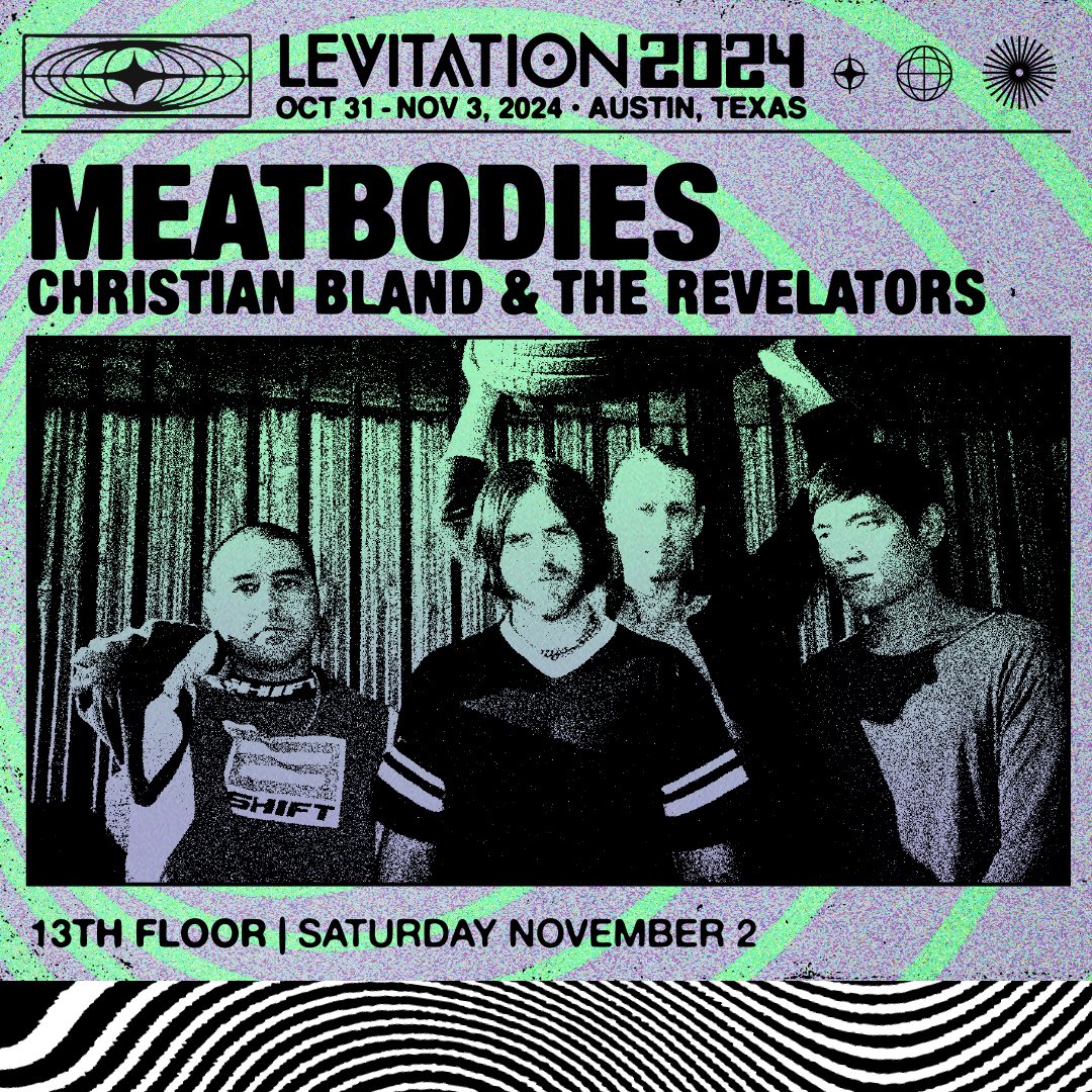 LEVITATION's tweet photo. Just announced and on sale NOW - @meatbodies + Christian Bland &amp; The Revelators' late night show at The 13th Floor on Saturday Nov 2!

Tix on sale now: https://t.co/9k4jsDDY7o https://t.co/t8q02fAiEl