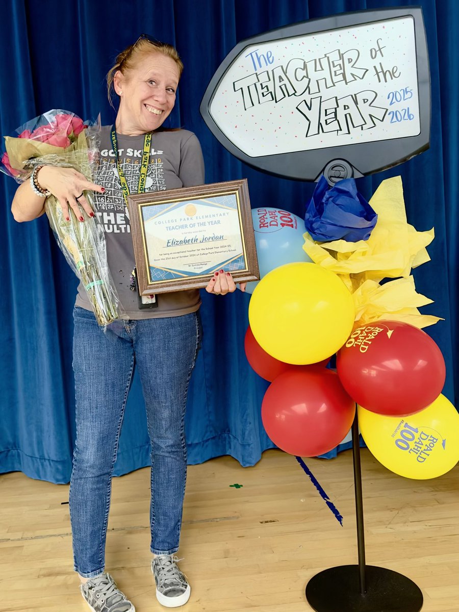 Beyond thrilled for my fabulous colleague and friend <a href="/mrsjordan_217/">Elizabeth Jordan</a> for winning teacher of the year.   This just makes my heart happy.So well deserved.