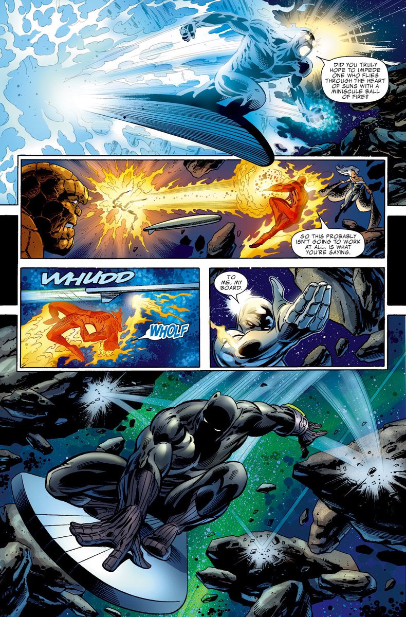 newmedicine7's tweet image. T’challa vs. the Silver Surfer