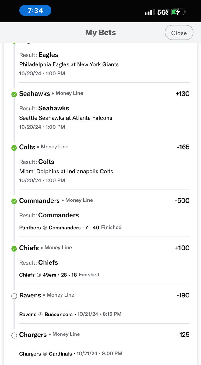 ForgiveBruhh's tweet photo. @Yompuhh I did like a 9 leg turned like 5 into 600 if the ravens n chargers win tn https://t.co/Cff6iPrCzN