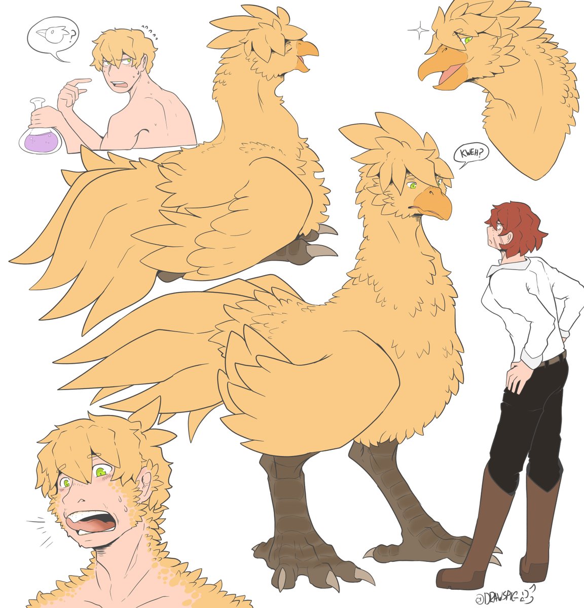 more suspiciously handsome chocobo 🐤