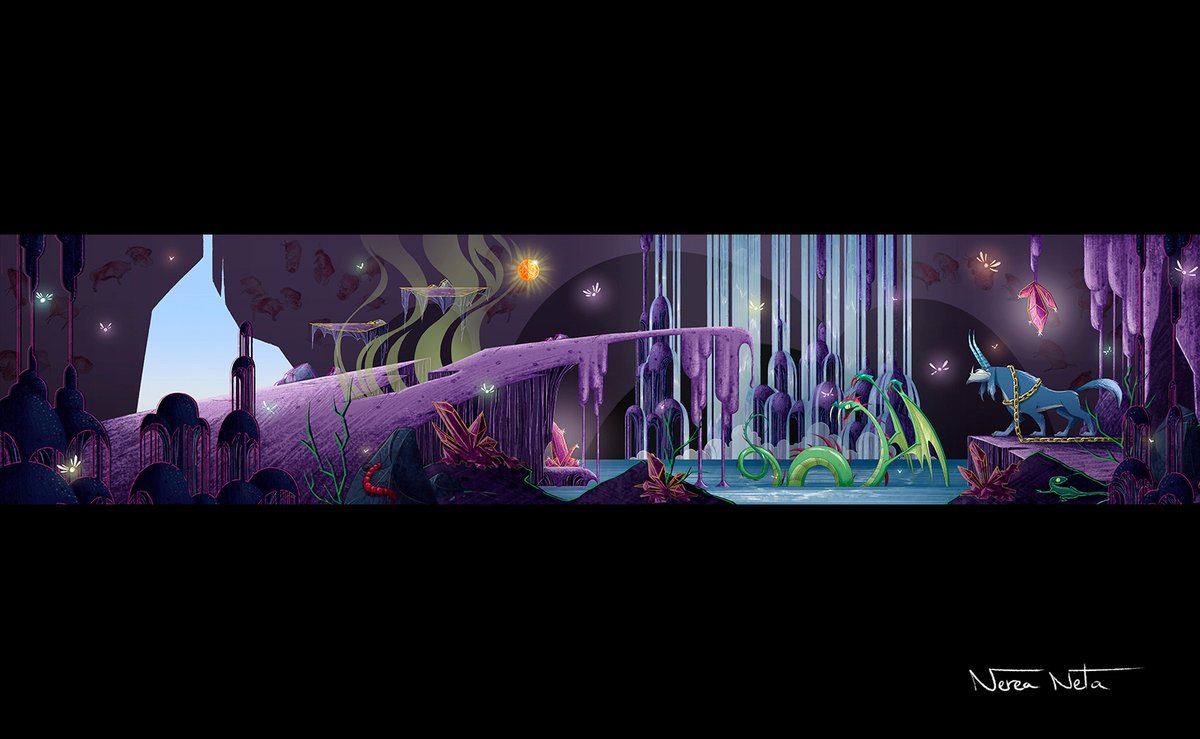 nerea_neta's tweet photo. Magic Cave lvl design for Épica Ibérica 🌌✨(Link in bio to see the full project)

#noia #digitalart #photoshop #videogame #environmentdesign #2dart #illustration #art #conceptart #magic #mithology https://t.co/f4xLcV4oh3