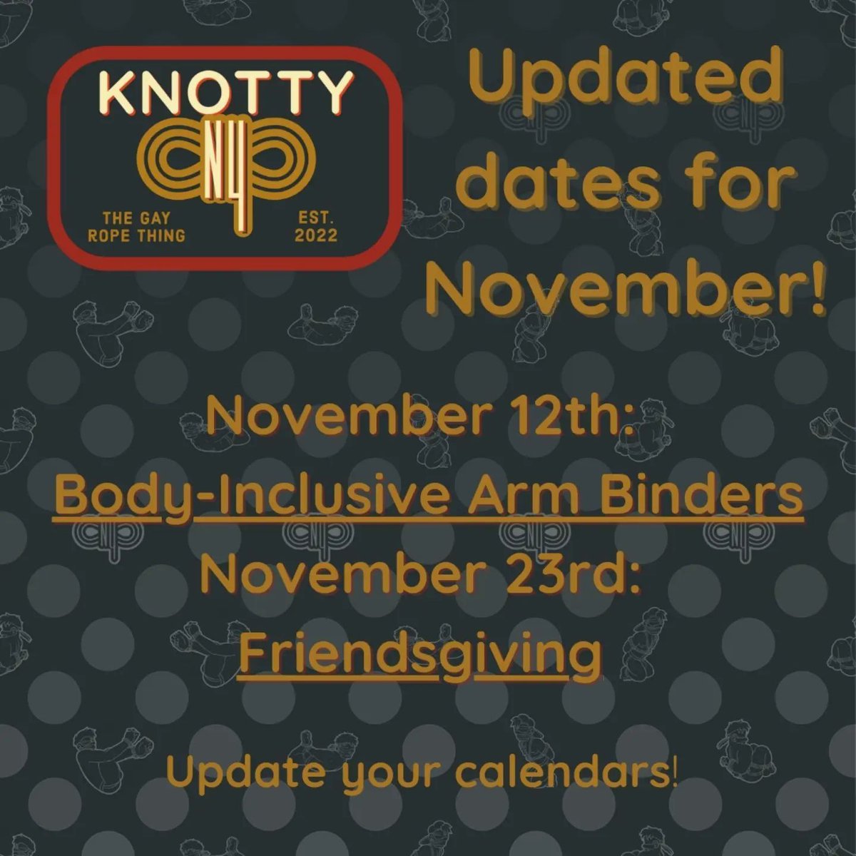 We moved some dates because of the election but this works out great for the month! Looking forward to seeing y'all soon.

buff.ly/3A8zhML