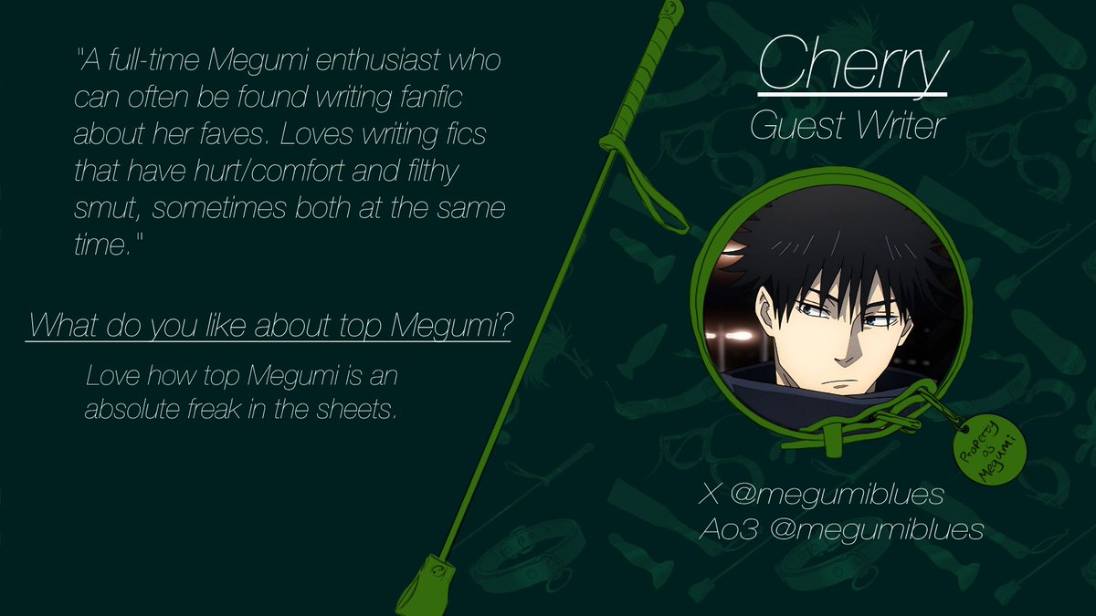 Here to show everyone just how much of a freak Megumi can be in the sheets is <a href="/megumiblues/">Cherry ❄️</a> 💚