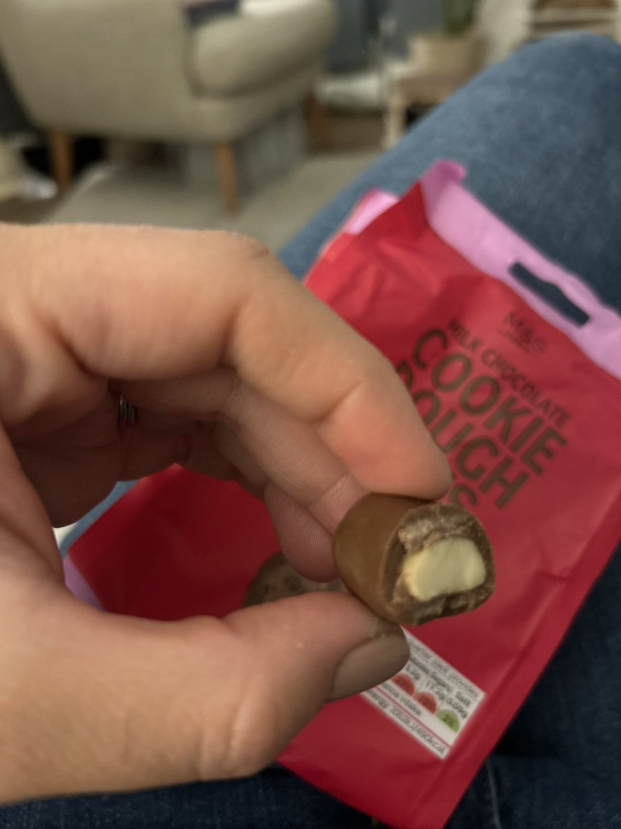 hannah_macca's tweet photo. @marksandspencer just been eating some of your cookie dough bites and there’s a random chocolate Brazil Nut in there … could be very dangerous for some. #allergenawareness #nutallergy https://t.co/56hyeklPCQ