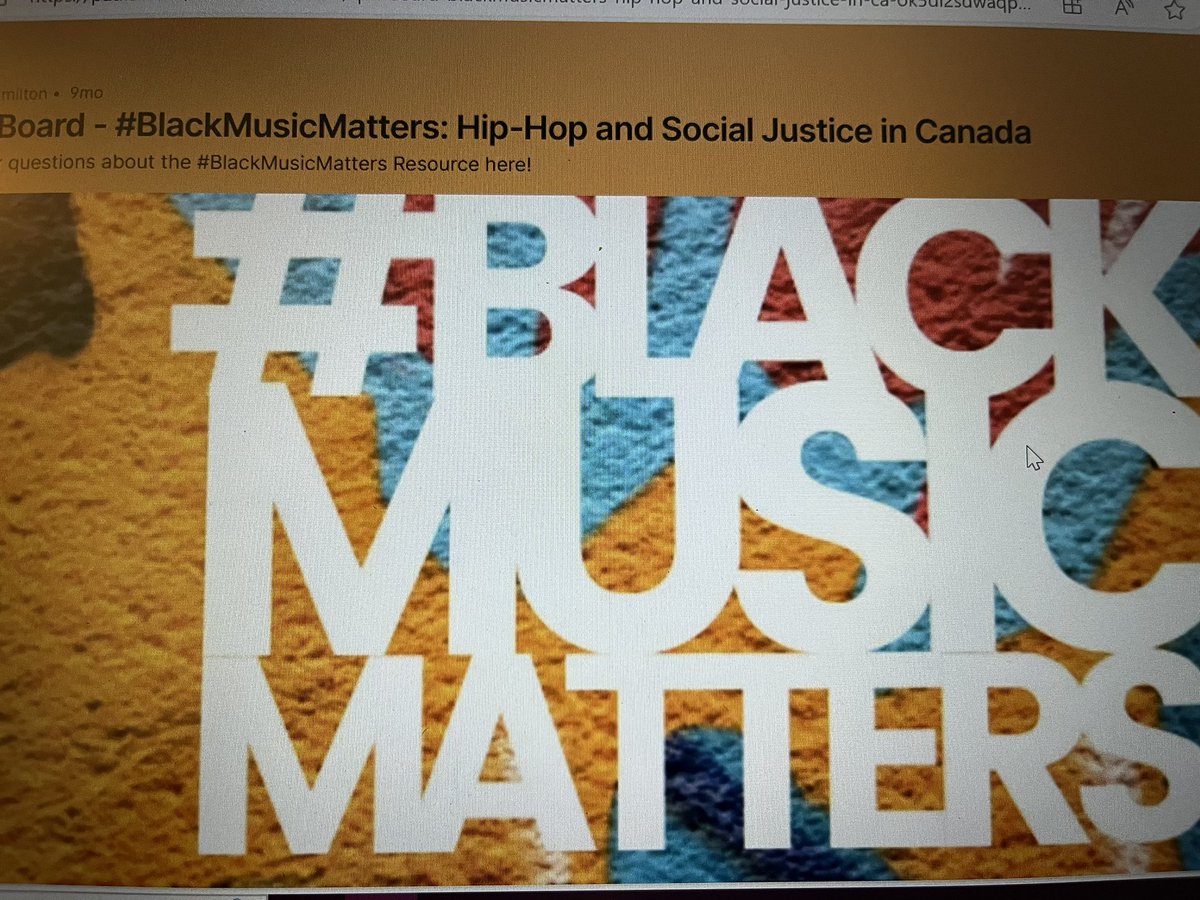 Thank you <a href="/CoalitionCanada/">Coalition for Music Education in Canada</a> for this important workshop on #BlackMusicMatters.  Lessons are available musicounts.ca/en/. <a href="/SCDSB_Schools/">Simcoe County District School Board</a> Music Teachers, be sure to check it out🎶