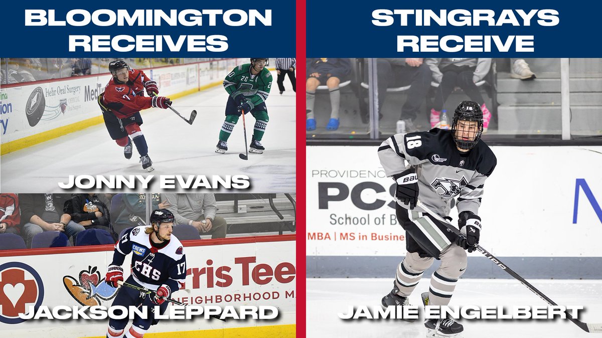 The Stingrays have acquired forward Jamie Engelbert from the Bloomington Bison to complete the previous trade that sent Jonny Evans and Jackson Leppard to Bloomington.

🗞️ bit.ly/3YzNbBb