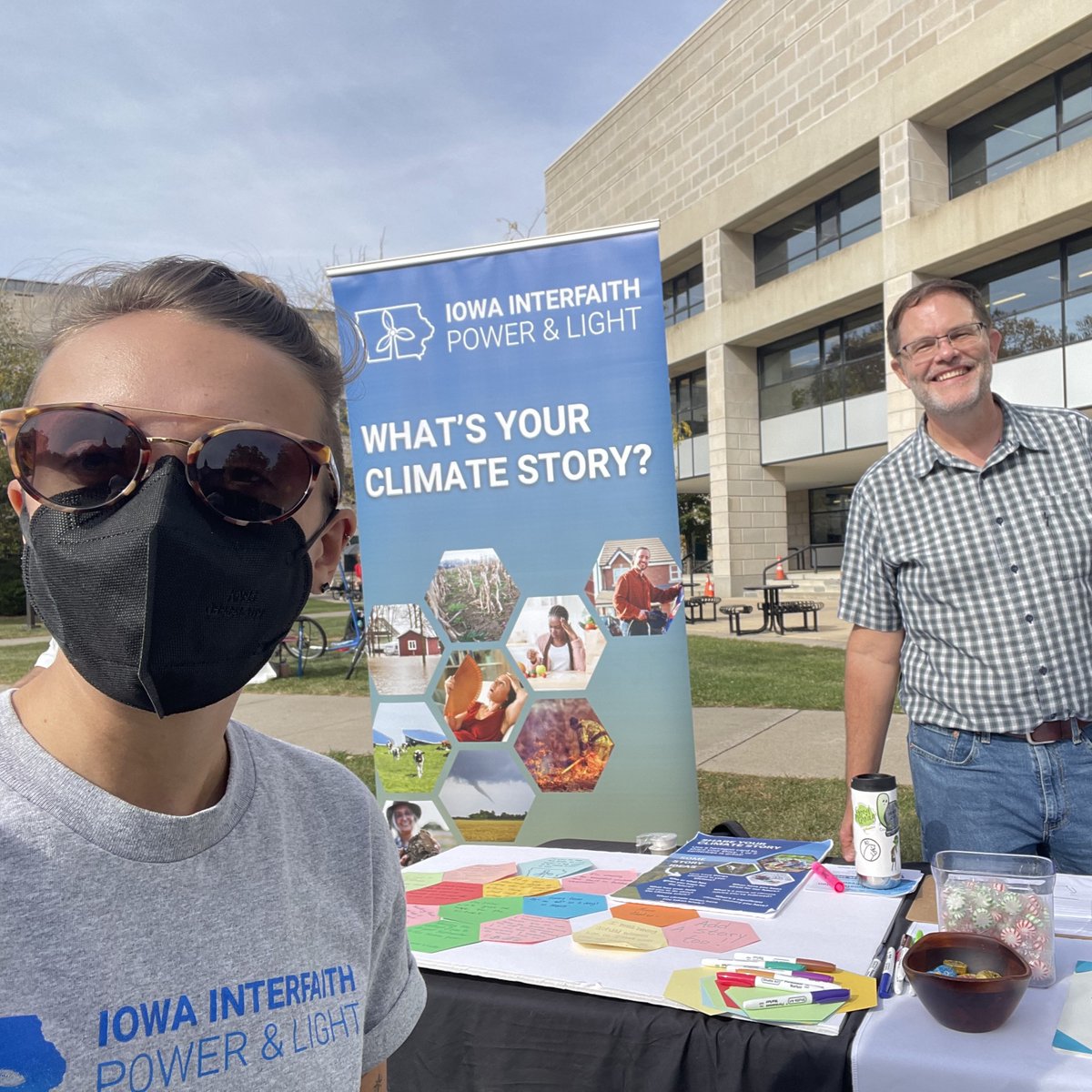 iowaipl's tweet photo. Iowa IPL staff had an amazing time at the @ISULiveGreen Sustainability Celebration in Ames today! Despite the unseasonable heat, we made many meaningful connections and shared lots of climate stories โป๏ธ๐ณ
.
#CalledToClimateAction https://t.co/vSvp68BuV5