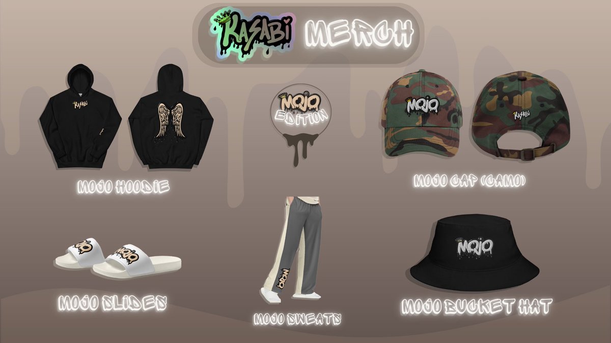 ItsKasabi's tweet photo. MOJO MERCH IS OFFICIALLY HERE!!!🔥💯

https://t.co/6eP3tcgtI7 https://t.co/d0peCDYaoO
