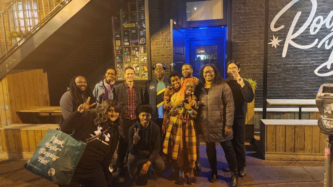 SherryAntoine7's tweet photo. @afroCROWDit @artcrawlharlem @Wikimedian @RealNewsNetwork Great get a chance to meet up in Baltimore with the #BlackPodcastersAssociation for the #AfrosAndAudio kickoff. Thank you to the amazing #podcasters we met for welcoming our #Wikimedia editor brood also in #Baltimore for the #HackHackers #AIHackathon at @TheRealNews #DigitalMedia https://t.co/3BixdqQBpw