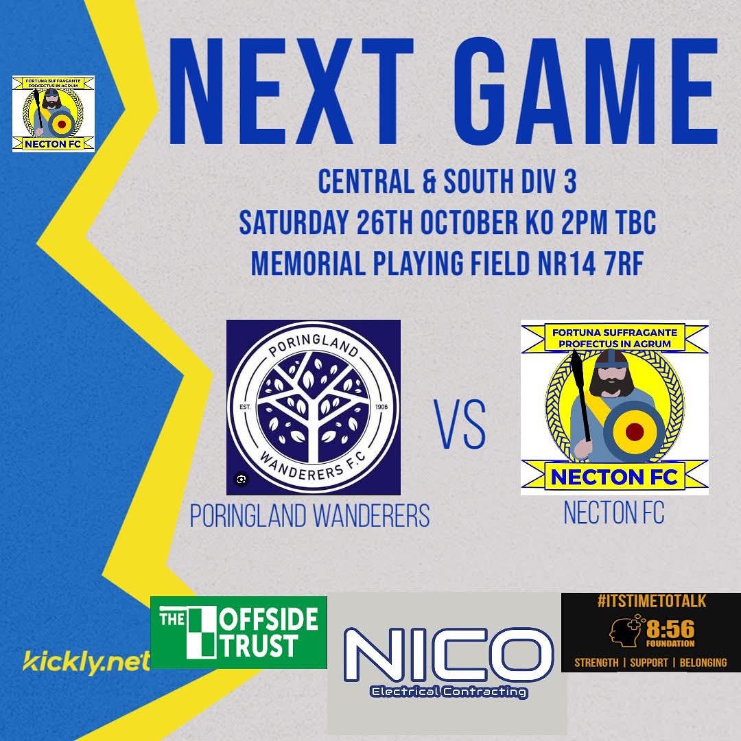 nectonfc1's tweet image. A tough away game is next up for our first team