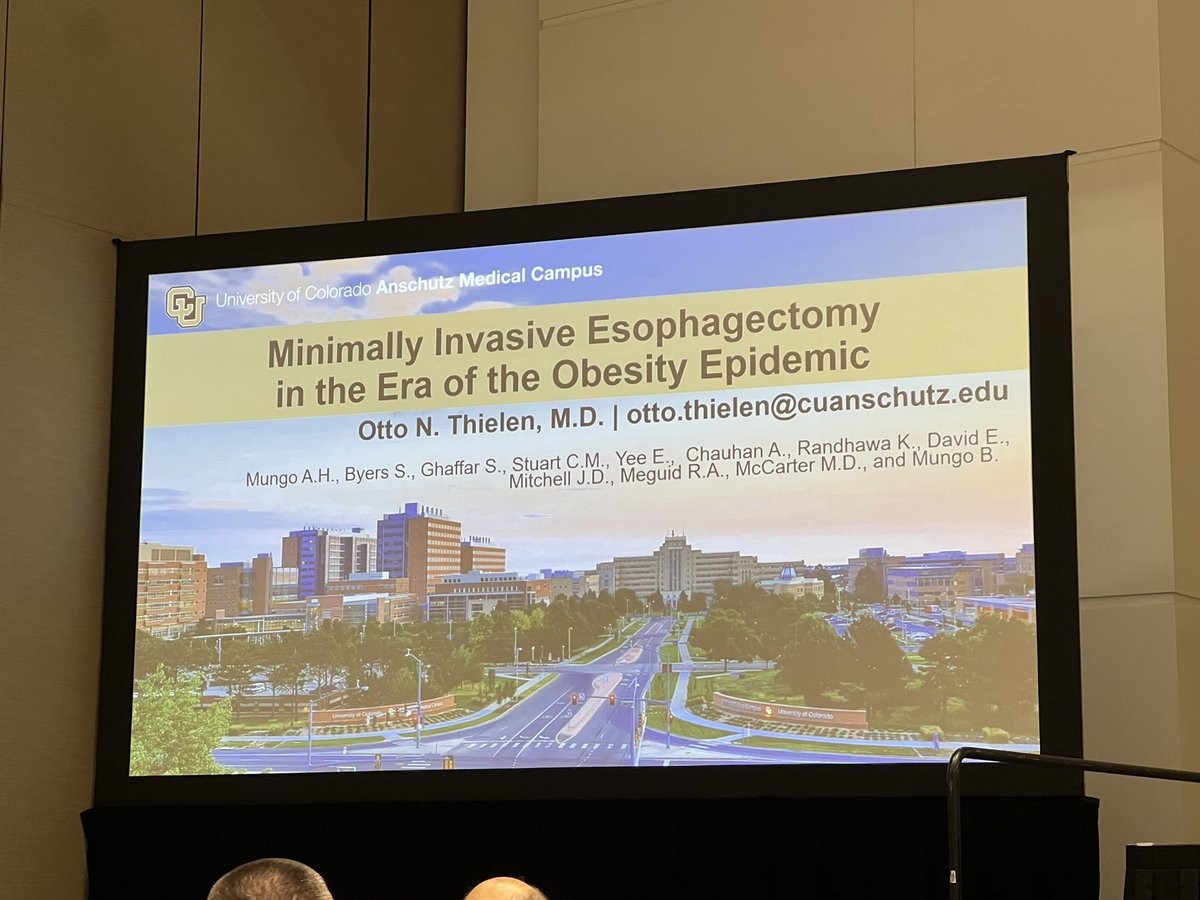 CU Surgical Oncology (@cusurgonc) on Twitter photo <a href="/othielen24/">Otto N. Thielen</a> talking about the impact of minimally invasive esophagecomy in the age of the obesity epidemic.
<a href="/AmCollSurgeons/">American College of Surgeons</a> <a href="/othielen24/">Otto N. Thielen</a> talking about the impact of minimally invasive esophagecomy in the age of the obesity epidemic.
<a href="/AmCollSurgeons/">American College of Surgeons</a>