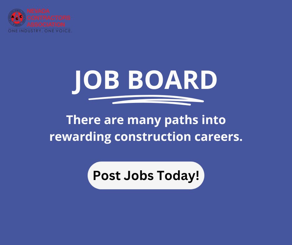 🚧 Contractors, Have You Checked Out NCA's New Job Board? 🚧

Post your open positions on our Workforce Hub—it’s FREE for NCA members! Get your jobs in front of qualified candidates. Don’t miss out on this great resource!
👉 Start posting today: nvcontractors.mcjobboard.net/jobs

#NCA