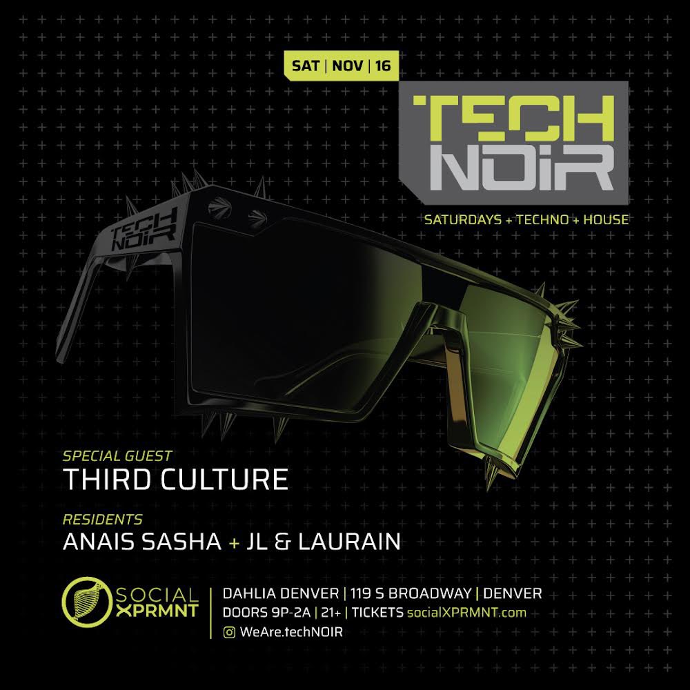DENVER we’re back! 🔊
<a href="/thirdcultureofc/">Third Culture</a> aka <a href="/sacharobotti/">Sacha Robotti 🦥👑</a> &amp; @DJSianOfficial @ Dahlia, 16th Nov

shotgun.live/en/events/tech…