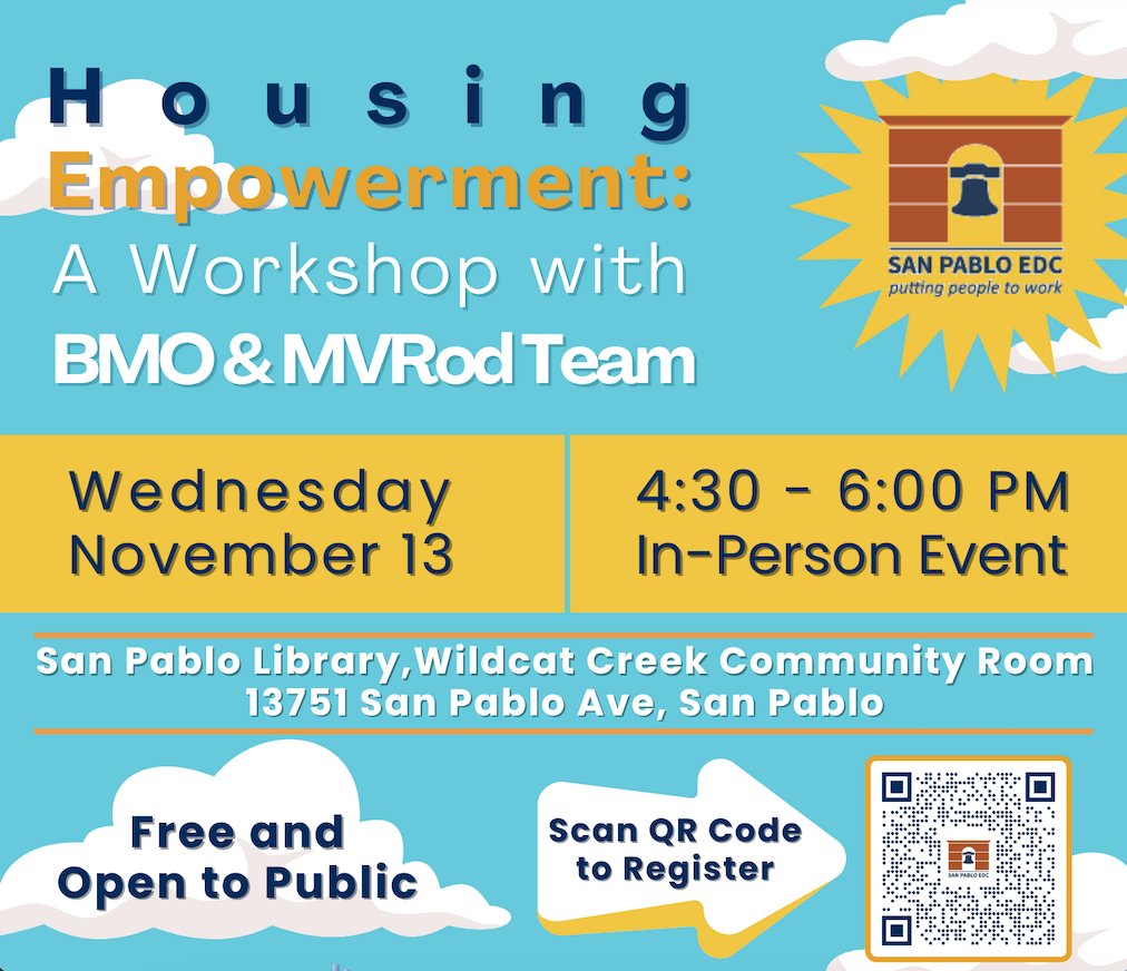 🏡 Join Us for an In-Person Housing Event Nov 13!

We’re excited to partner with BMO to discuss their Down Payment Assistance programs and how they can help you on your journey to homeownership. MVRod team will guide you through the homebuying process!

form.jotform.com/SPEDC/bmo-mvro…