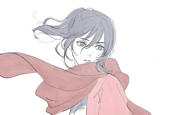 Mikasa from AotI drew her for the request I got before. 