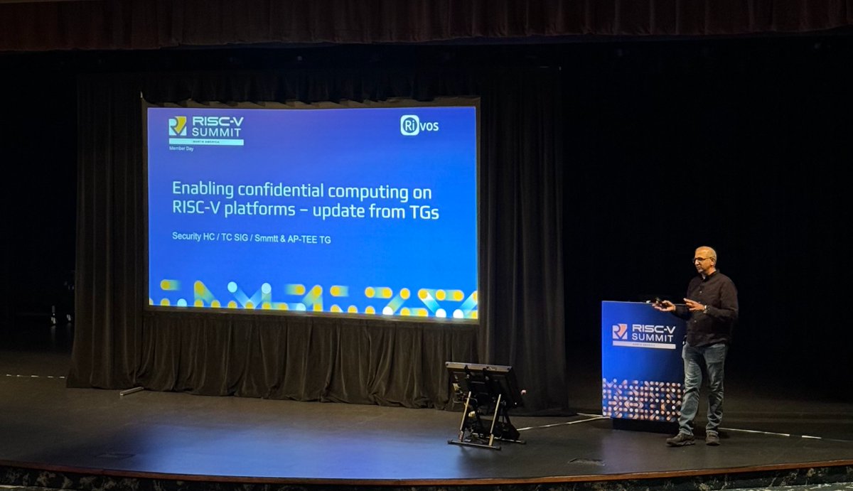 Curious about confidential computing on RISC-V?

Join Rivos Inc.’s Ravi Sahita and Atish Patra for a session on Confidential VM Environment (CoVE) and ratified RISC-V ISA extensions.

Find them in Level 2 of the Theater at the #RISCVSummit!