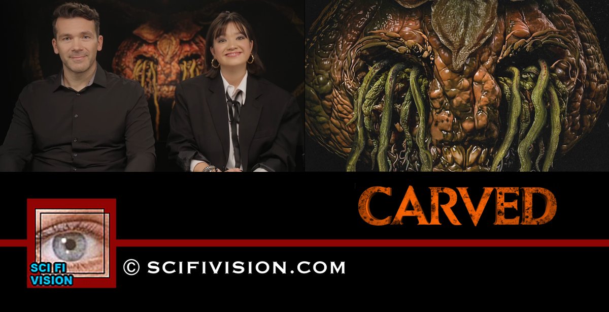 scifivision's tweet image. Exclusive Video Interview: Peyton Elizabeth Lee &amp;amp; Justin Harding Dish On Hulu’s New Horror Comedy, Carved

By Karen Moul

scifivision.com/interviews/707…

#Carved @hulu @Harding_Films @leecommapeyton #carvedmovie #carvedfilm