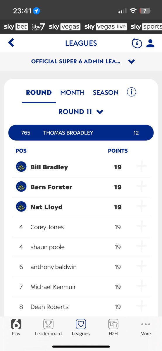 ThomasBroadley's tweet photo. @Super6 https://t.co/zB1QBjPFj4
