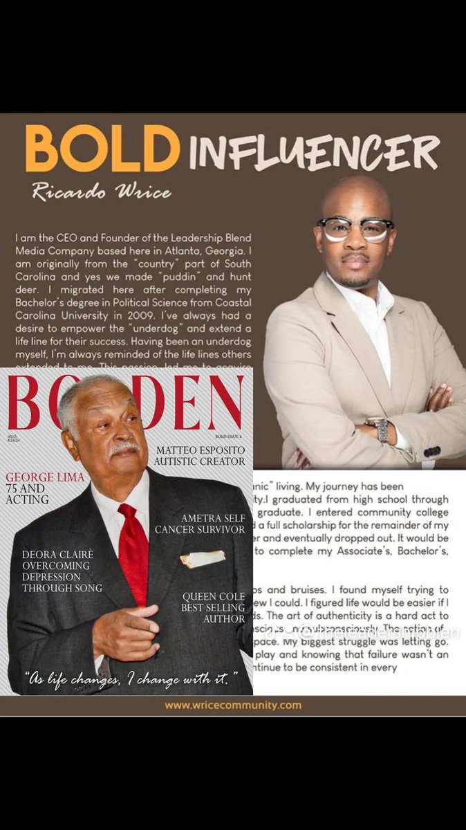 Leadershipblend's tweet image. So honored to be featured in my lil brothers magazine! Thank you @DeonteBolden for the opportunity ❤️ #Mondaymotivaion