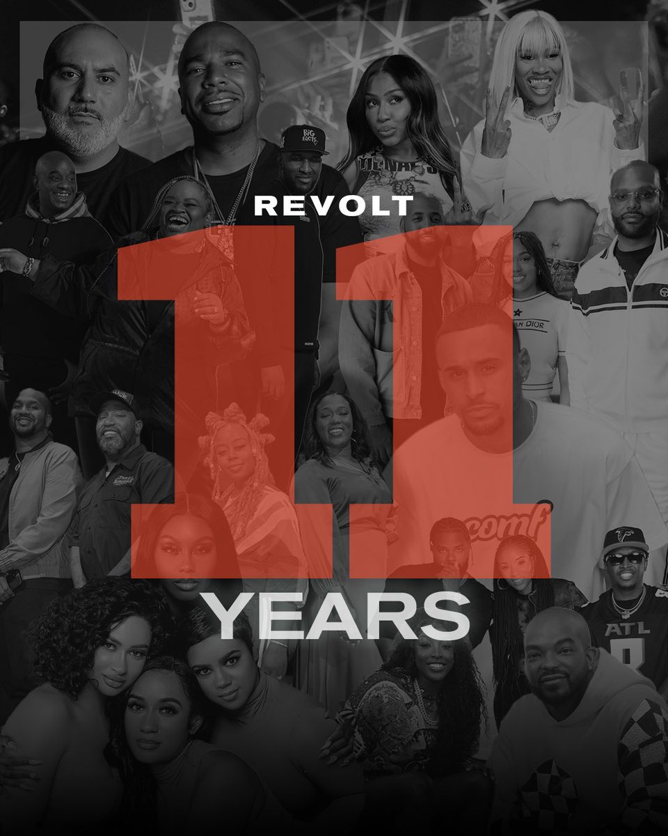 revolttv's tweet image. Happy 11th year anniversary to us 🙌🏾 

11 years of REVOLT means 11 years of creating, celebrating, &amp;amp; amplifying the culture. Thank you all for rocking with us. 💪🏾 Here’s to the future 🚀💥