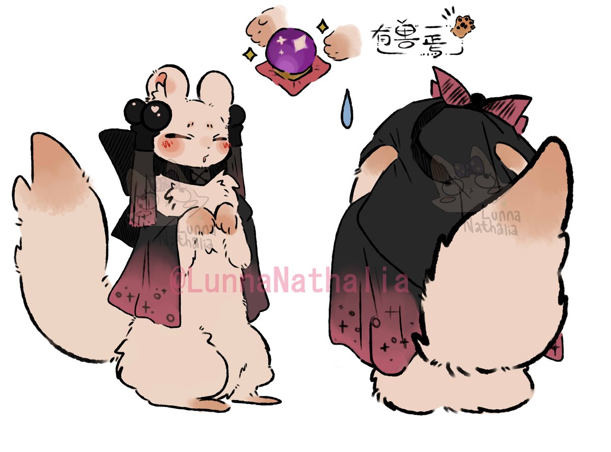 LunnaNathalia's tweet photo. 🖤🎀💟• 🩷🔮✨
#有兽焉 #天禄 #靴下猫腰子 #YSY #youshouyan #therebebeasts #fabulousbeasts #furry #illustration https://t.co/fft54kR5WW