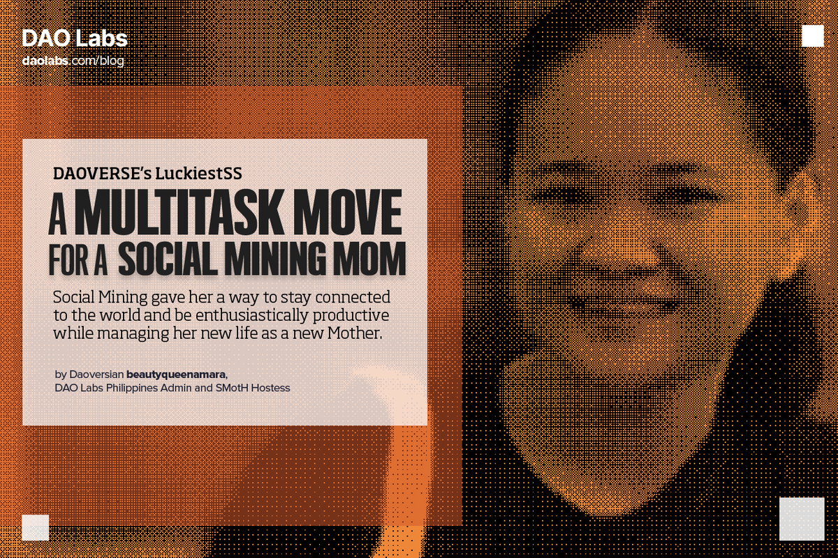 Caicay04231995's tweet photo. Discover how @LuckiestSS transformed her life from call center agent to an active #SocialMining community member in @TheDAOLabs while navigating motherhood.
#DAVERSE $LABOR
Read her blog to be inspired!
https://t.co/bCLCIKe4Ki https://t.co/nXyfsWSlvn