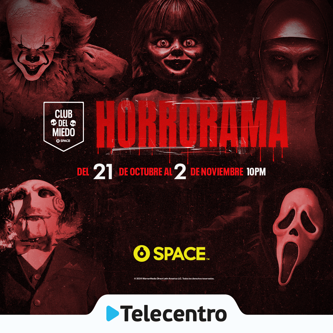 TelecentroAr's tweet photo. Se acerca Halloween🎃 y nada mejor que celebrarlo como se debe... ¡a los gritos! 😱
Hoy comienza #Horrorama y si amás el terror tanto como nosotros no podés perdertelo desde hoy a las 22hs por #CanalSpace.
¡No te olvides las 🍿! https://t.co/LTWP8uZIMg