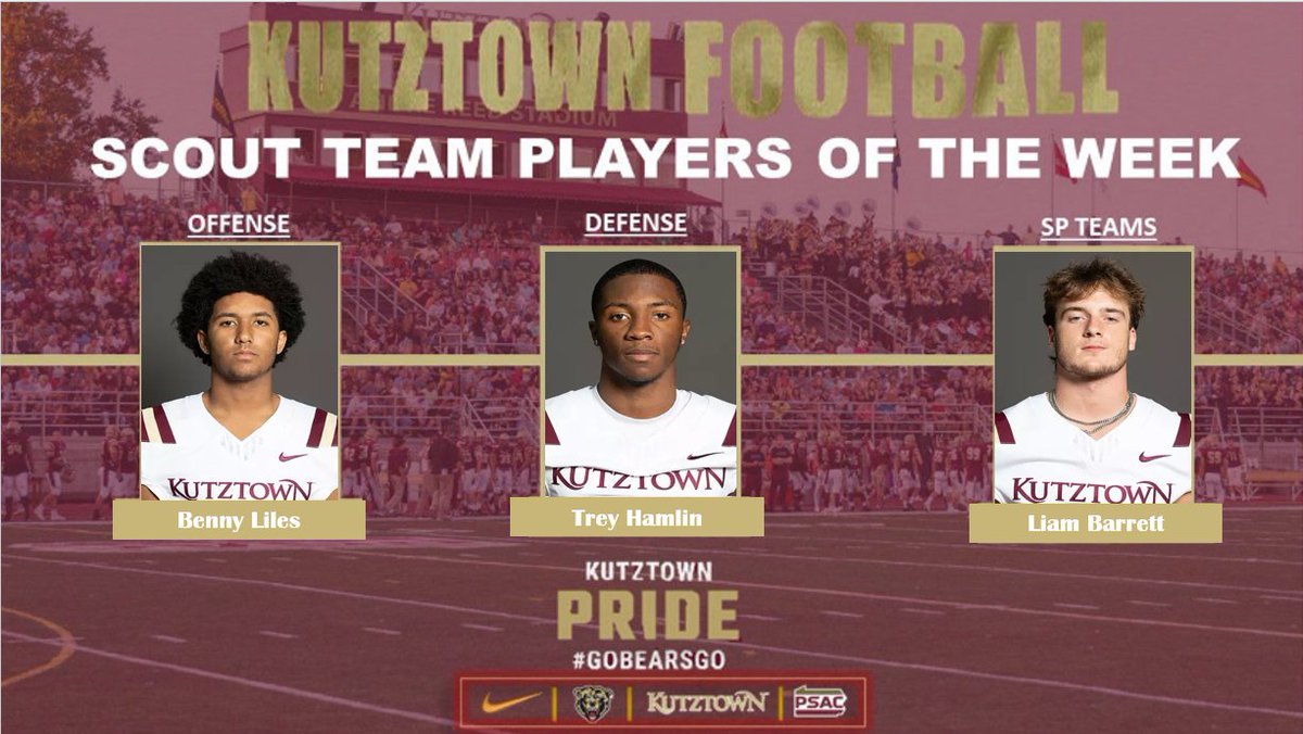 SCOUT TEAM PLAYER'S OF THE WEEK ‼️

#BearsEat #1-0