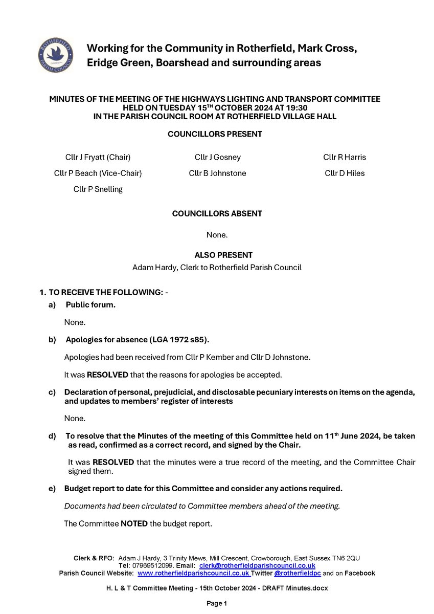 Rotherfield PC tweet media