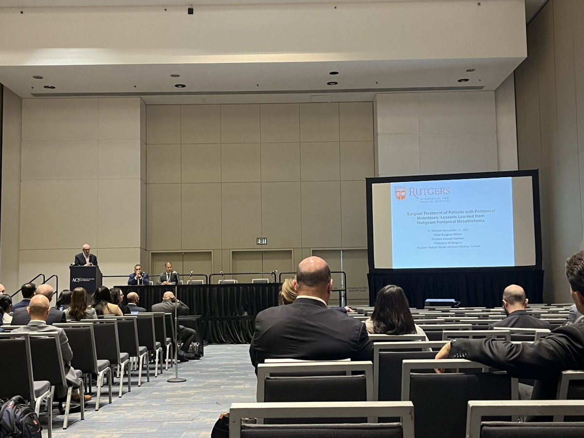 Shruthi Perati, MD (@shruthiperatimd) on Twitter photo Star-studded session on CRS/Advanced Regional Therapies at #ACSCC2024 🤩
Such a treat to hear <a href="/RichardalexMD/">H Richard Alexander</a> speak on the history and advances in Tx for peritoneal mesothelioma
<a href="/RutgersCancer/">Rutgers Cancer Institute</a> <a href="/kturaga/">Kiran Turaga</a> <a href="/Senthilsurgonc/">Maheswari Senthil</a> <a href="/rwjsurgery/">Rutgers RWJMS Surgery</a> Star-studded session on CRS/Advanced Regional Therapies at #ACSCC2024 🤩
Such a treat to hear <a href="/RichardalexMD/">H Richard Alexander</a> speak on the history and advances in Tx for peritoneal mesothelioma
<a href="/RutgersCancer/">Rutgers Cancer Institute</a> <a href="/kturaga/">Kiran Turaga</a> <a href="/Senthilsurgonc/">Maheswari Senthil</a> <a href="/rwjsurgery/">Rutgers RWJMS Surgery</a>