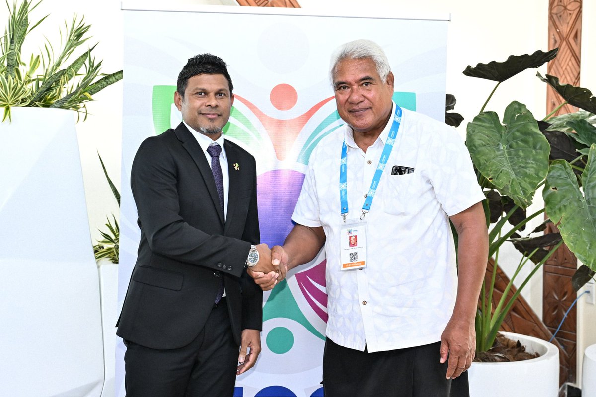 The Vice President arrives in Samoa for the 27th Commonwealth Heads of Government Meeting 2024   
presidency.gov.mv/Press/Article/…