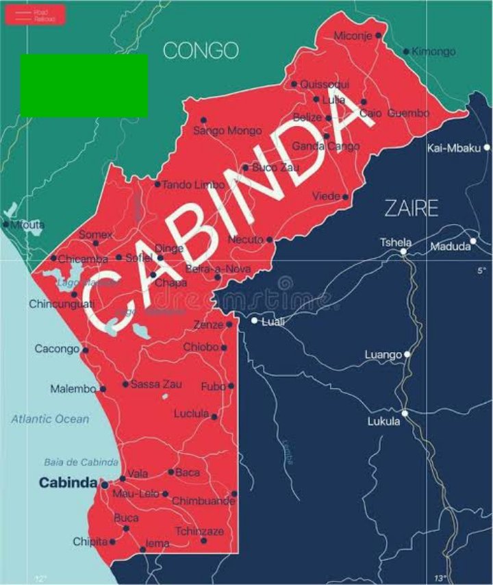 mapa de Cabinda, uma pequena mas grande nação