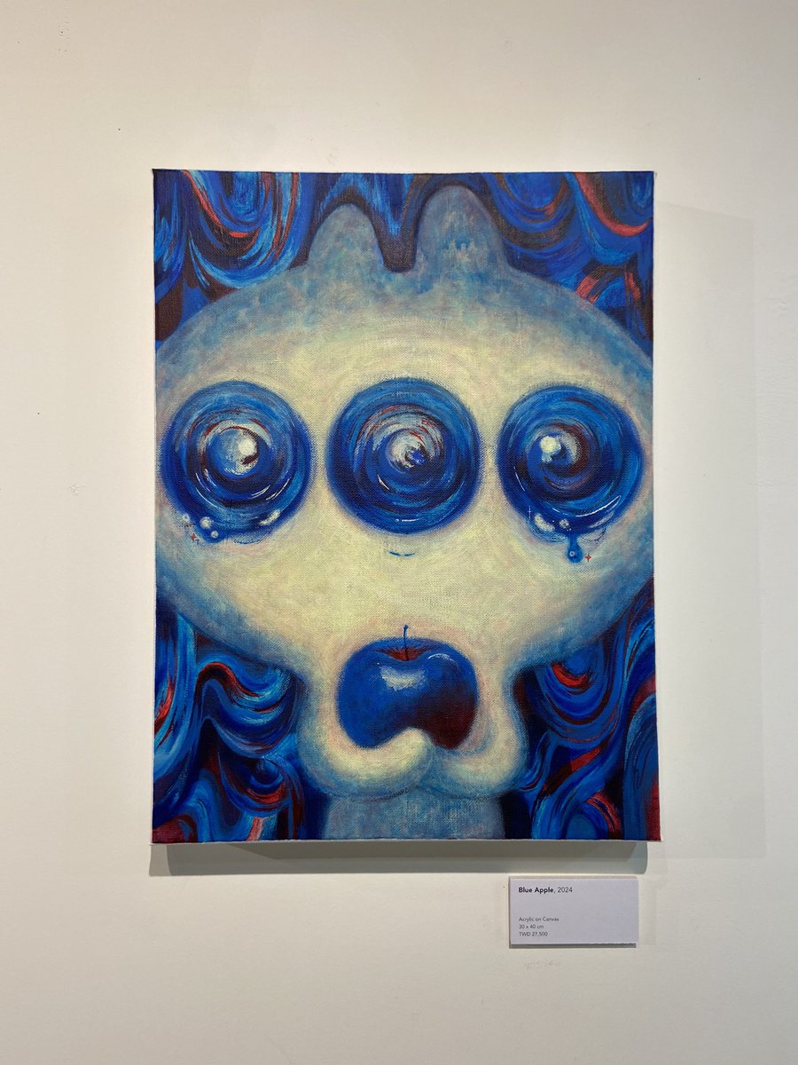 Now showing at my Taipei solo exhibition

“Blue Apple”🍎
Acrylic on Canvas,
60x70 cm, 2024