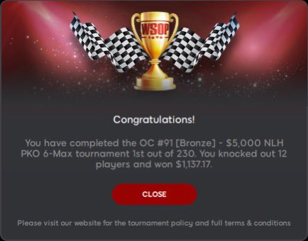 NittySteve's tweet image. Got in the mix during MNF! Got all the cookies. 🏆 #microgrinder @WSOPcom